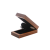 New Design Creativity High-grade Rotatable Solid Wood Walnut Elegant Simple Wedding Proposal Ring Jewelry Packaging Box