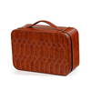 Custom Luxury PU Leather Three Layer Makeup Organizer Cosmetic Earrings Necklace Ring Jewelry Display Storage Box Zipper