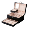 New PU Leather Multi-layer Large Capacity Drawer with Mirror Ring Necklace Earrings Bracelet Jewelry Box