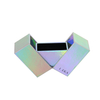 Custom Creative Laser Color Paper Cardboard Double Open Ring Jewelry Gift Packaging Box with Custom Logo Wholesale