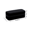 Custom Logo Velvet Earring Ring Necklace Bracelet Pendant Travel Jewelry Organizer Packaging Box with Zipper Wholesale 