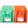 Custom Candy Jewelry Ring Box Clear Glass Dome Wedding Favor Ring Boxes with Ribbon Mirror Flip Magnetic Closure Jewelry Box