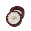 Custom Logo Small Vintage Pu Leather Round Wedding Ring Earring Jewelry Gift Packaging Box Wholesale