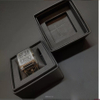 Grey Luxury Watch Box with Custom Logo Handmade Leather Watch Display Box for Men Single Watch And Bracelet Box Packaging