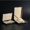 Luxury large square pu leather velvet insert diamond necklace gift packaging box Valentine's Day jewelry packaging box