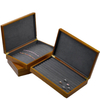 Custom High-end wood case with microfiber jewellery storage box for ring earrings bangle jewelry Display case