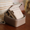 Mini display packaging boxes travel case pouch organizer leather jewelry storage box