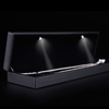 Custom rubber paint black jewelry box finger ring Led light ring box for wedding ring jewelry box