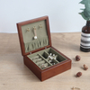 Wood Jewelry Box Small Simple Portable Jewelry Storage Box Travel Earring Necklace Jewelry Box With Mirror