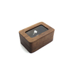 Walnut storage wood wooden canvas wedding jewelry engagement ring box