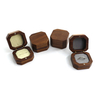 Wooden Square Jewelry Box Flannel Ring Pendant Bracelet Necklace Packaging Jewelry Gift Box