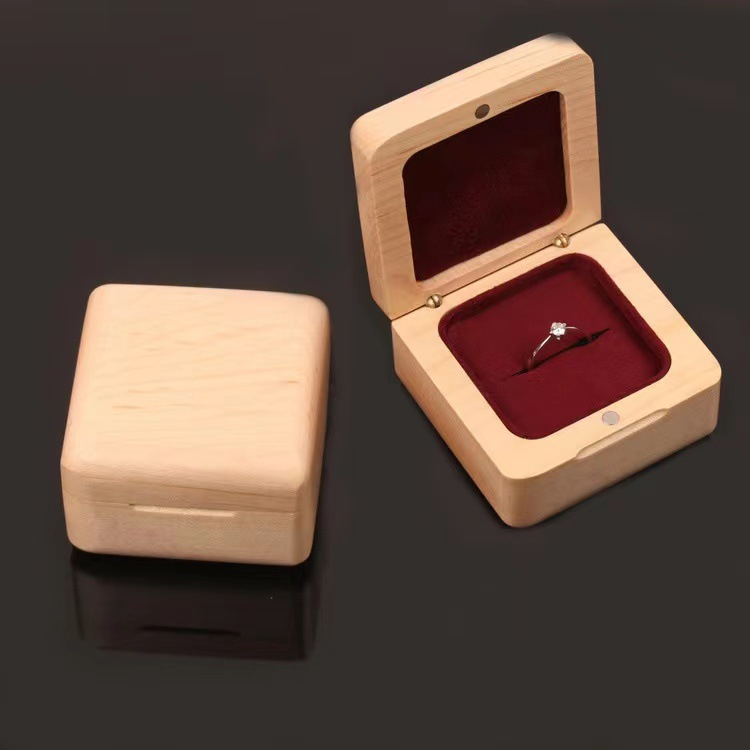Wood Jewellery Packaging Jewelry Organizer Storage Gift Boxes Wedding Engagement Ring Box
