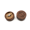 Ring Earring Pendant Bangle Necklace Round Wooden Jewelry Packaging Box
