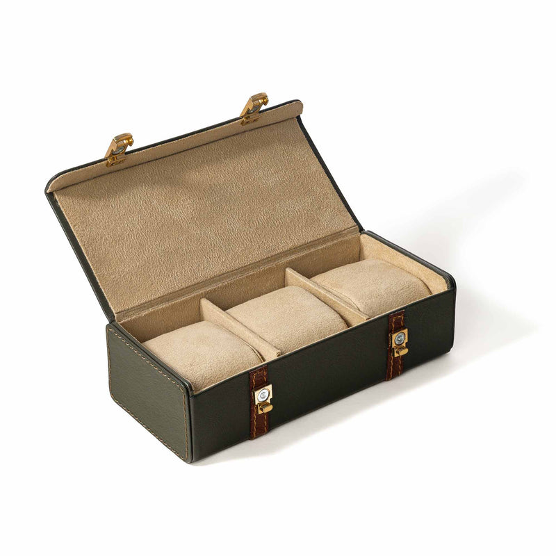 Custom Smart Watch Box with Logo Plush Suede Lining Leather Custom Premium Green Jewelry Packaging Boxes for Watches Bracelet
