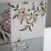 Fabric Hand Embroidery Makeup Organizer Box Snap Button Open Jewelry Packaging Bracelet Watch Storage Box Cosmetic Gift Box