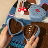 Cute Mushroom Embroidered Jewelry Packaging Box with Logo Heart Denim Jewelry Storage Box Earring Ring Necklace Jewelry Box