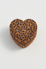 Bold Cheetah Print Mini Heart Jewellery Box Luxury Velvet Leopard Bracelet Rings Organizer Necklace Jewelry Gift Box Packaging