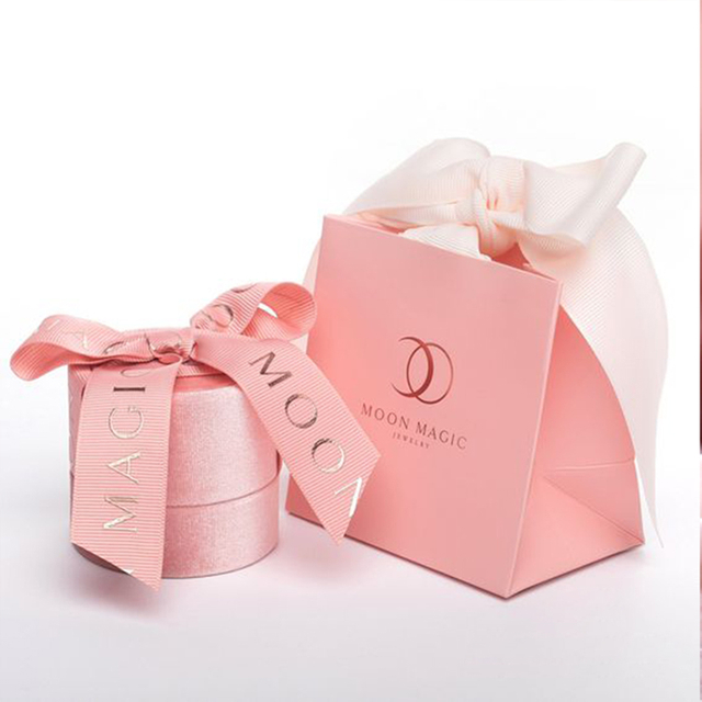 Luxury Customize Glass Logo Printing Cardboard Paper Jewelry Gift Packaging Box Jewelry Pouches Custom Velvet Jewelry Box