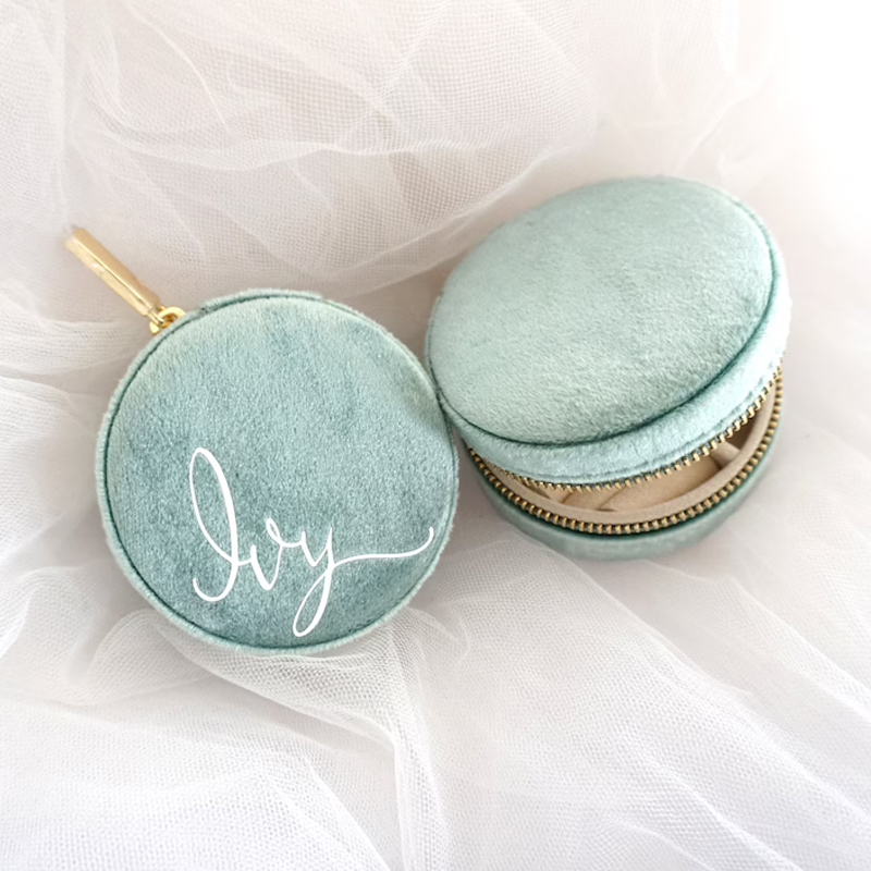 Custom Small Ring Earring Necklace Gift Box Jewellery Case Velvet Mini Travel Jewelry Storage Box Leather Jewelry Organizer