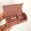 Custom Logo Velvet Travel Minimal Jewelry Organizer Case Packaging Box EECA