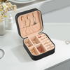 Personality Small Pu Leather Jewelry Storage Box Creative Cow Printing Mini Travel Women Girls Jewelry Organizer Case 