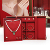 Luxury Large Capacity Double Layer Velvet Bracelet Necklace Earrings Jewelry Set Gift Packaging Storage Box