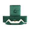 Luxury Custom Small Velvet Double Open Jewelry Ring Earrings Pendant Packaging Box Wholesale