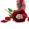 New Arrival Noble Rose Heart Flower Blossom Style Velvet Ring Gift Packaging Box for Ceremony Proposal Engagement Wedding
