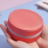 New Style Round Portable Leather Travel Earrings Ring Bracelet Necklace Jewelry Storage Box Wholesale With Mirror