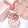 New Arrival Ferris Wheel Induction Light Round Acrylic Jewelry Ring Necklace Set Packaging Box With Velvet Inner