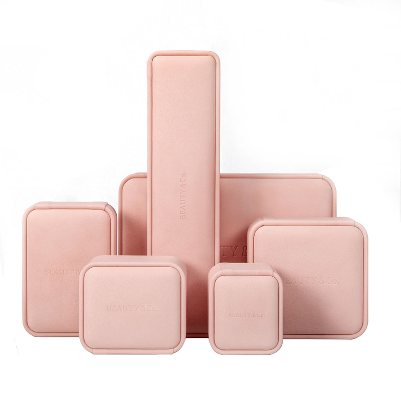 Factory Wholesale Design High-end Small PU Leather Ring Pendant Necklace Bracelet Jewelry Packaging Box Set