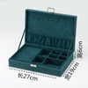 Ins Style Flannel Large Capacity Earrings Ring Necklace Jewelry Display Storage Box with Metal Lock