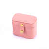 New Mini PU Leather Simple Jewelry Stud Earrings Ring Storage Packaging Box With Buttons Close