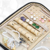 New Design PU Leather Zipper Jewelry Storage Bag Portable Travel Earring Necklace Ring Jewelry Box Organizer Makeup Bag 