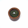 Black Walnut Solid Wood Round Window Earrings Pair Ring Jewelry Storage Arrangement Box Valentine's Day Gift