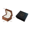 Retro High-end Customized Proposal Ceremony Black Walnut Wedding Double Ring Jewelry Storage Box Wholesale