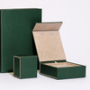 Magnetic Flap Small Ring Jewelry Box Earring Bracelet box green velvet jewelry Snap Gift Boxes packaging wholesale