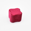 Luxury Creative Design Oval Flower Shape Red Wedding Ring Packaging Box Jewlry Packaging Display Gift Box for Rings