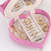 Heart Shaped Sofa Earring Ring Jewellery Organiser Valentine's Day Gift Portable Velvet Luxury Bracelet Necklace Sofa Jewelry Box
