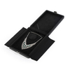 Luxury large square pu leather velvet insert diamond necklace gift packaging box Valentine's Day jewelry packaging box