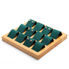 Jewelry Display Props Necklace Jewelry Bamboo Suede Fabric Showing Holder Ring Earring Pendant Support Display Tray