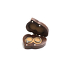 Wooden Double Ring Box Decorative Jewelry Box Gift Lover Heart Box
