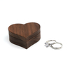 Heart Shaped Walnut Wood Ring Box Magnetic Proposal Ring Box for Engagement Wedding Ceremony Birthday Gift