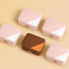 Pu Leather Velvet Jewellery Gift Storage Packaging Boxes Organizer Custom Logo Mirror Small portable zipper Travel Jewelry Box