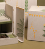 Green Palms Embroidery Gift Large Jewelry Packaging Paper Box Man Watch And Bracelet Custom Jewelry Necklace Stand Pendant Box