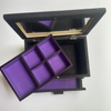 Halloween Skull And Dark Purple Rose Design Watch Jewelry Box Packaging Wooden Drawer Style Jewelry Storage Box with Mirror