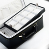 Luxury Vintage 3 Layer Portable Leather Jewelry Display Case Zipper Organizer Travel Jewelry Organizer Box
