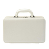 Custom Logo Three Layer Women Jewelry Organizer Display Storage Case Holder White Leather Jewelry Suitcase Gift Box
