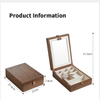 New Arrival Black Walnut Solid Wood Earrings Necklace Ring Jewelry Storage Box with Velvet Lining And Mirror