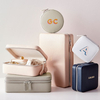 Luxury Portable Travel Jewelry Box with Mirror Custom Small Jewelry Travel Box Leather Collection Zipper Jewelry Travel Box